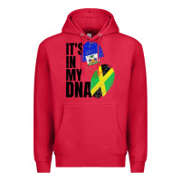 Cardinal jamaican and haitian mix flag dna heritage Premium Hoodie - artisFamous