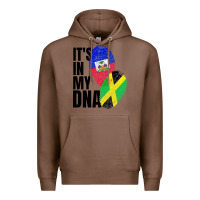 Chestnut jamaican and haitian mix flag dna heritage Premium Hoodie - artisFamous