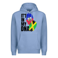 Colony Blue jamaican and haitian mix flag dna heritage Premium Hoodie - artisFamous