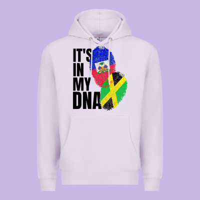 Jamaican And Haitian Mix Flag Dna Heritage Premium Hoodie Designed By Artisfamous