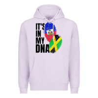 Lilac jamaican and haitian mix flag dna heritage Premium Hoodie - artisFamous