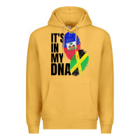Mustard jamaican and haitian mix flag dna heritage Premium Hoodie - artisFamous