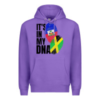 Purple jamaican and haitian mix flag dna heritage Premium Hoodie - artisFamous