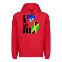 Red jamaican and haitian mix flag dna heritage Premium Hoodie - artisFamous