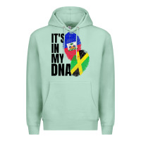 Seafoam jamaican and haitian mix flag dna heritage Premium Hoodie - artisFamous