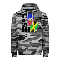 Slate Camo jamaican and haitian mix flag dna heritage Premium Hoodie - artisFamous