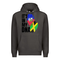Smoke jamaican and haitian mix flag dna heritage Premium Hoodie - artisFamous