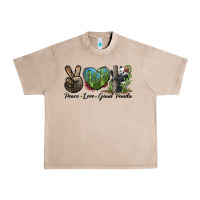 French Oak Peace Love Giant Panda Urban Heavy Tee - LillyAllenDesigns