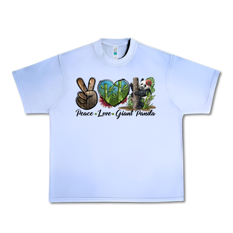 Peace Love Giant Panda Urban Heavy Tee by LillyAllenDesigns | Teevron