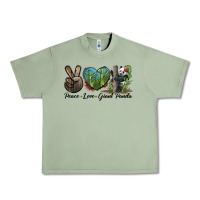 Oil Green Peace Love Giant Panda Urban Heavy Tee - LillyAllenDesigns