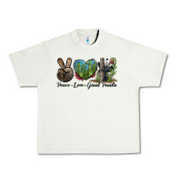 Pistachio Peace Love Giant Panda Urban Heavy Tee - LillyAllenDesigns