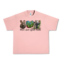 Salmon Peace Love Giant Panda Urban Heavy Tee - LillyAllenDesigns