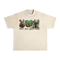 Sandshell Peace Love Giant Panda Urban Heavy Tee - LillyAllenDesigns