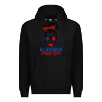 Black all american trump girl Premium Hoodie - artisFamous