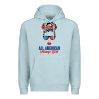 Blue Mist all american trump girl Premium Hoodie - artisFamous