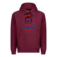 Burgundy all american trump girl Premium Hoodie - artisFamous