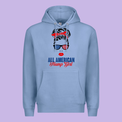 All American Trump Girl Premium Hoodie Designed By Artisfamous