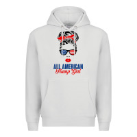 Dove Grey all american trump girl Premium Hoodie - artisFamous