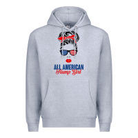 Heather Grey all american trump girl Premium Hoodie - artisFamous