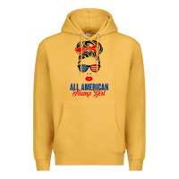 Mustard all american trump girl Premium Hoodie - artisFamous