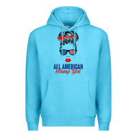 Ocean Blue all american trump girl Premium Hoodie - artisFamous