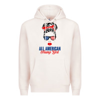 Pale Pink all american trump girl Premium Hoodie - artisFamous