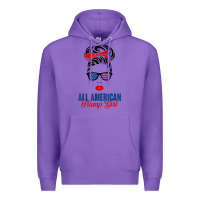 Purple all american trump girl Premium Hoodie - artisFamous
