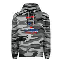 Slate Camo all american trump girl Premium Hoodie - artisFamous