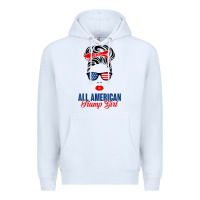 White all american trump girl Premium Hoodie - artisFamous