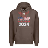 Coffee trump 2024 take america back Premium Hoodie - artisFamous