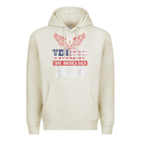 Oatmeal Heather trump 2024 take america back Premium Hoodie - artisFamous