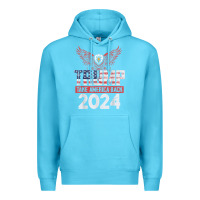 Ocean Blue trump 2024 take america back Premium Hoodie - artisFamous