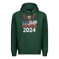 Sports Green trump 2024 take america back Premium Hoodie - artisFamous