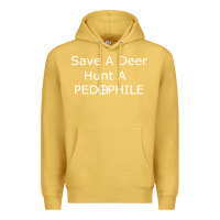 Antique Gold save a deer   hunt a pedophil Premium Hoodie - artisFamous