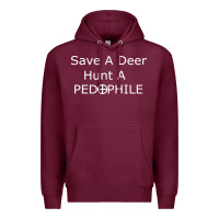 Burgundy save a deer   hunt a pedophil Premium Hoodie - artisFamous