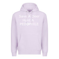 Lilac save a deer   hunt a pedophil Premium Hoodie - artisFamous