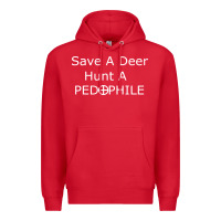 Red save a deer   hunt a pedophil Premium Hoodie - artisFamous