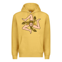 Antique Gold sicilian triskelion Premium Hoodie - artisFamous