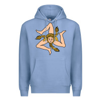 Colony Blue sicilian triskelion Premium Hoodie - artisFamous