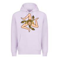 Lilac sicilian triskelion Premium Hoodie - artisFamous
