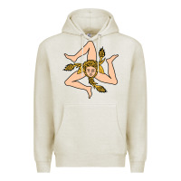 Oatmeal Heather sicilian triskelion Premium Hoodie - artisFamous