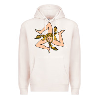 Pale Pink sicilian triskelion Premium Hoodie - artisFamous
