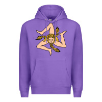 Purple sicilian triskelion Premium Hoodie - artisFamous