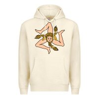 Sandshell sicilian triskelion Premium Hoodie - artisFamous