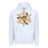 White sicilian triskelion Premium Hoodie - artisFamous