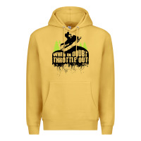 Antique Gold snowmobile throttle Premium Hoodie - artisFamous