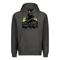 Charcoal Heather snowmobile throttle Premium Hoodie - artisFamous