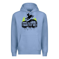 Colony Blue snowmobile throttle Premium Hoodie - artisFamous