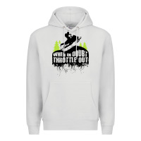 Dove Grey snowmobile throttle Premium Hoodie - artisFamous