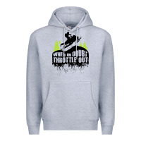 Heather Grey snowmobile throttle Premium Hoodie - artisFamous